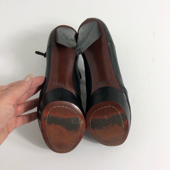 No 704b. Black Leather Platform Side Cage Heels 38 - Picture 7 of 8